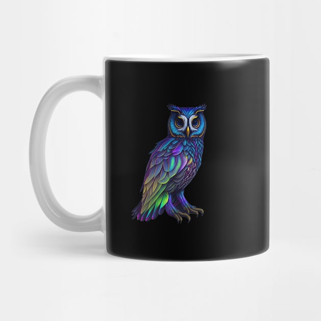 holographic colorful cute OWL by halazidan